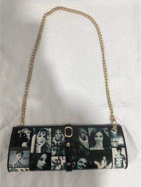 Luxcessories Handbag Crossbody Detachable Chain Strap Collage Beyonce